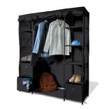 Armoire dressing tissu noir