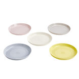 Assiette &agrave; pique-nique x5 plastique r&eacute;utilisable &Oslash;18,5cm