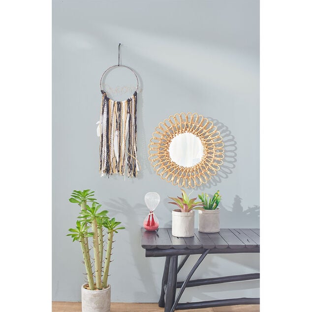 Attrape r&ecirc;ves plumes inscription Dream