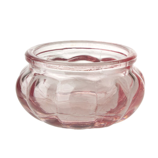 Photophore rond en verre gris Ø6xH3cm