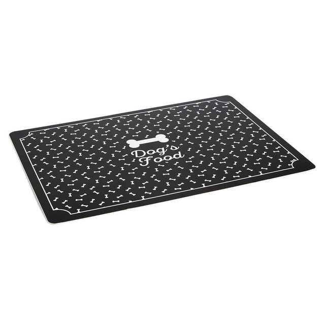 Tapis repose gamelle animaux Dog's Food plastique 32x43cm