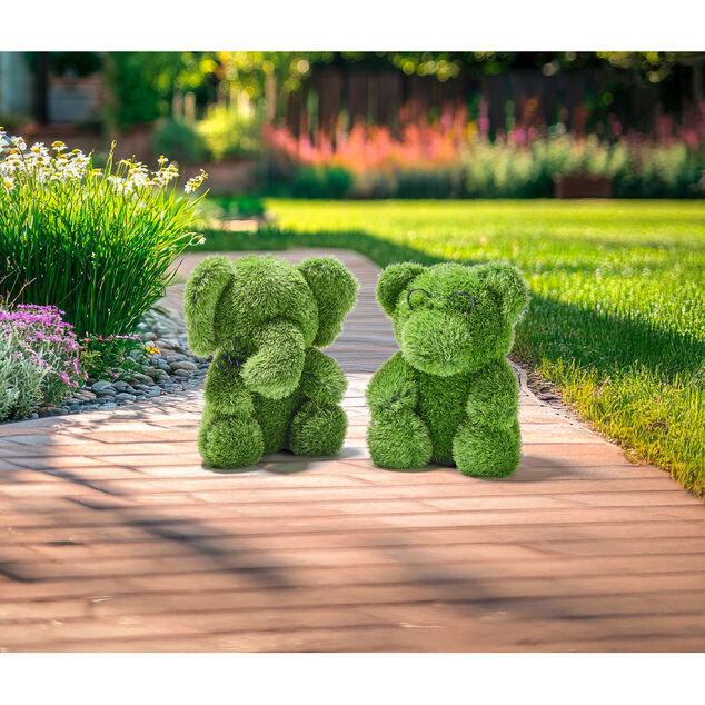 &Eacute;l&eacute;phant en gazon synth&eacute;tique 40x35xH50cm