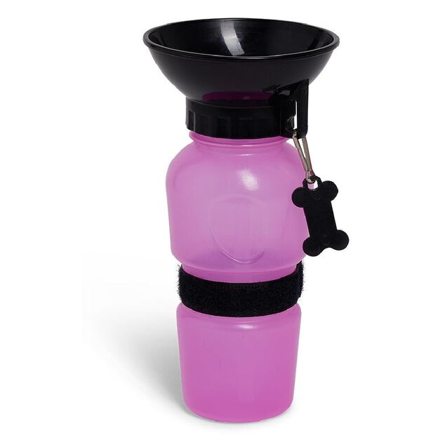 Gourde pour animaux avec gamelle int&eacute;gr&eacute;e 50cl