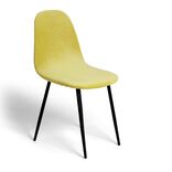 Housse de chaise velours extensible jaune L45xP40xH45cm