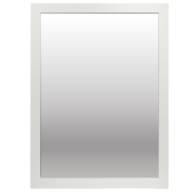 Miroir bord bois et verre blanc 50x70cm