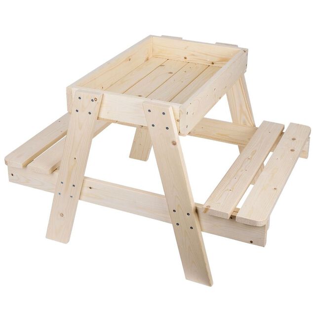 Table pique nique 2en1 bac &agrave; sable 60x80xH52cm