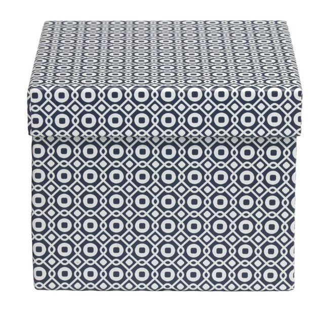 Bo&icirc;te carton d&eacute;cor&eacute;e 13x10xH13cm - 2 mod&egrave;les