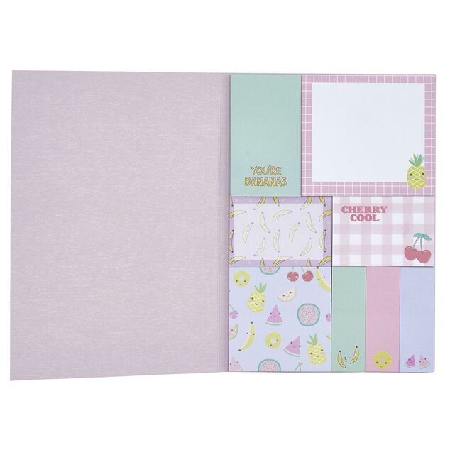 Carnet de note adh&eacute;sive design fruit