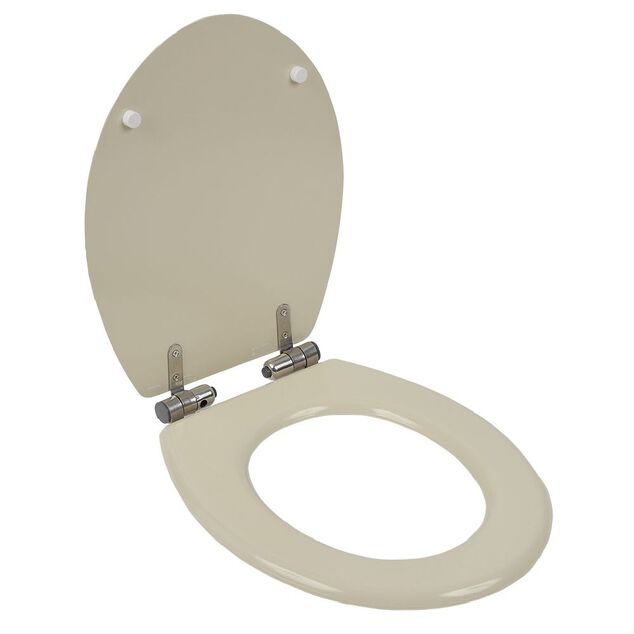Abattant WC bois motif ray&eacute; avec frein de chute d&eacute;clipsable r&eacute;glable