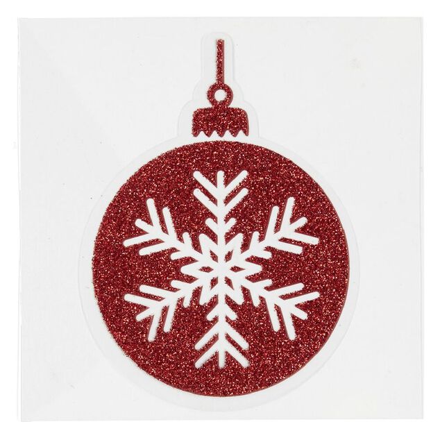 Décoration fenêtre et mur boule de Noël adhésive - 6 modèles