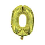 Ballon chiffre 0 noir argenté ou doré
