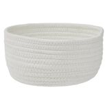 Pani&egrave;re de rangement coton blanc &Oslash;22xH11cm