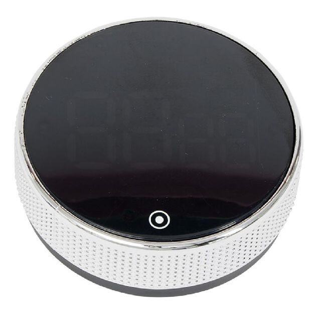 Minuteur numérique magnétique noir Ø7,8x2,7cm