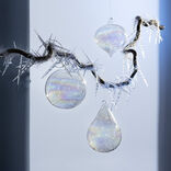 Boule en verre int&eacute;rieur filament &agrave; reflet iris&eacute;