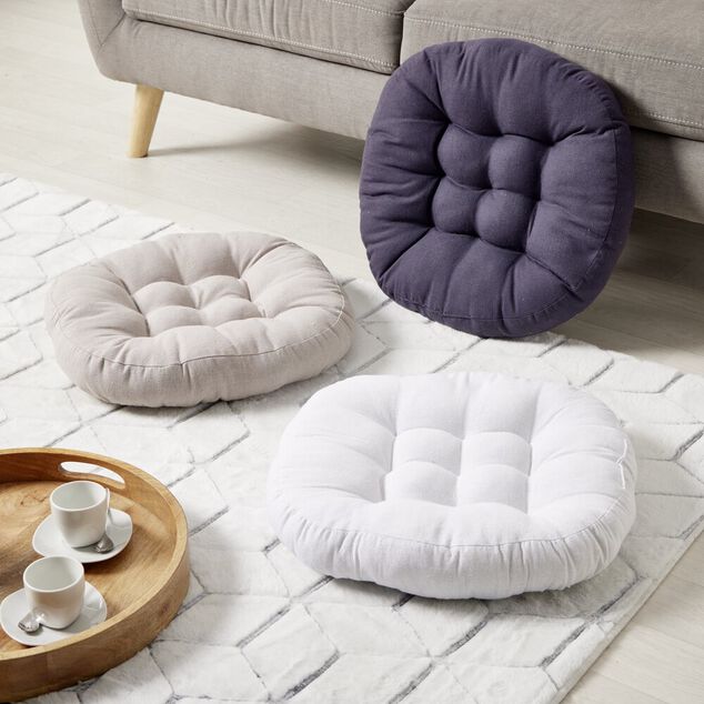 Coussin de sol &Oslash;45cm beige
