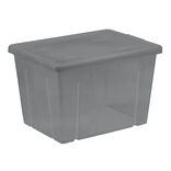Bo&icirc;te de rangement noir transparent avec couvercle 18,8L