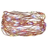 Guirlande électrique solaire mini-boule 100 microLED multicolore 7,4m