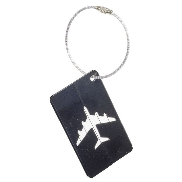 Étiquette de bagage métal coloré (plusieurs modèles)