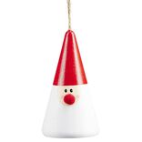 Cône en bois personnage de Noël à suspendre Ø5,5xH10cm