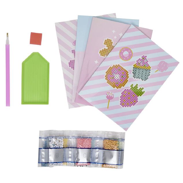 Kit toile à peindre diamant blanc 21,5x13cm