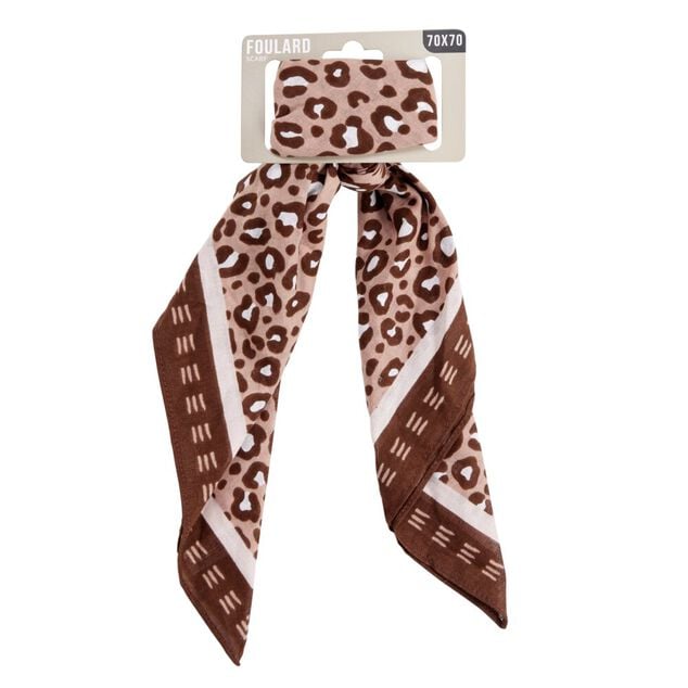 Foulard carr&eacute; 100% coton 70x70cm (2 mod&egrave;les)