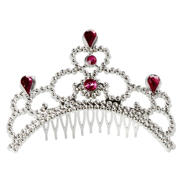 Serre-tête couronne princesse argenté