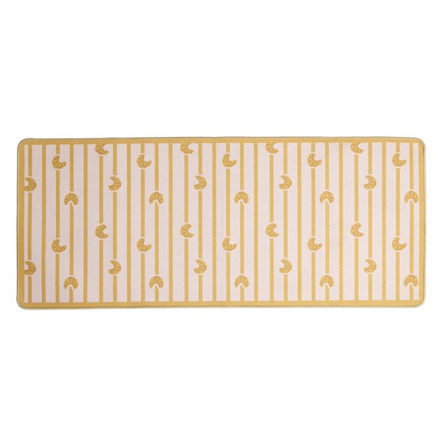Tapis de cuisine rectangulaire antid&eacute;rapant absorbant motifs croissants 50x120cm