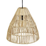 Suspension avec abat jour en cordage imitation jute naturel