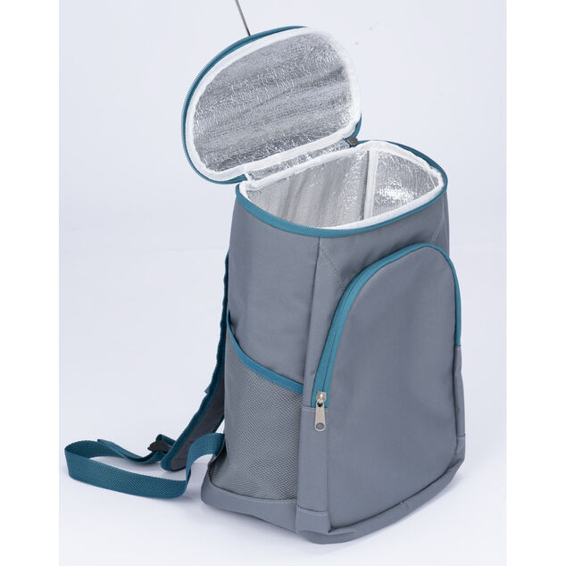 Sac &agrave; dos isotherme fra&icirc;cheur 14L gris et bleu 36x16xH26cm