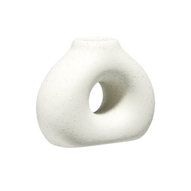 Bougeoir c&eacute;ramique x3 forme donut 9x4xH7,5cm (3 mod&egrave;les)