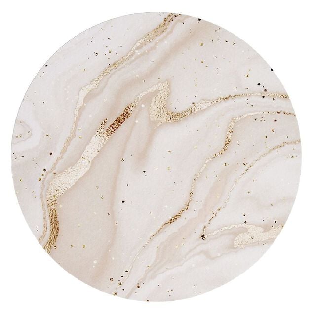 Set de table rond motif marbre rose ou bleu &Oslash;38cm