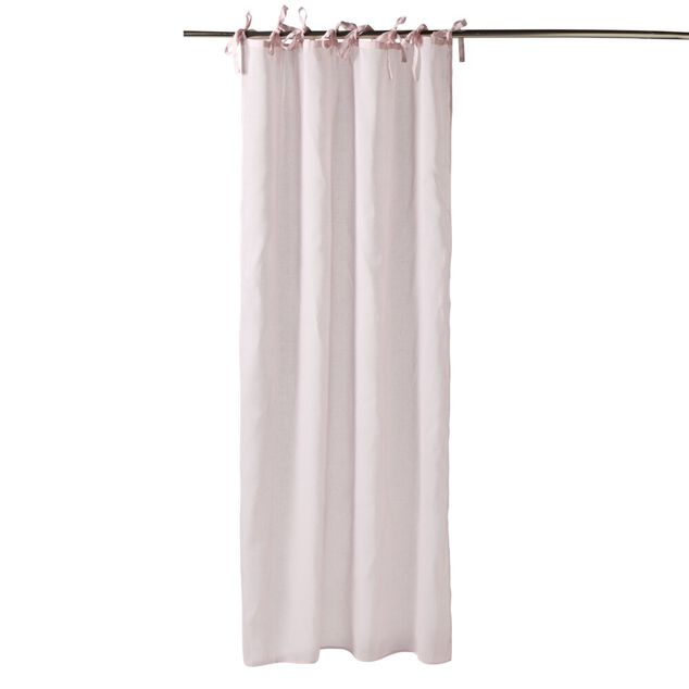 Voilage &agrave; nouettes polyester uni 140x240cm (2 mod&egrave;les blanc ou rose)