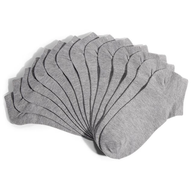 Lot 7 paires chaussettes tige basse coton et polyester - 3 coloris