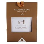 Désodorisant sachet parfumé x3 senteur bois de santal 3x5gr