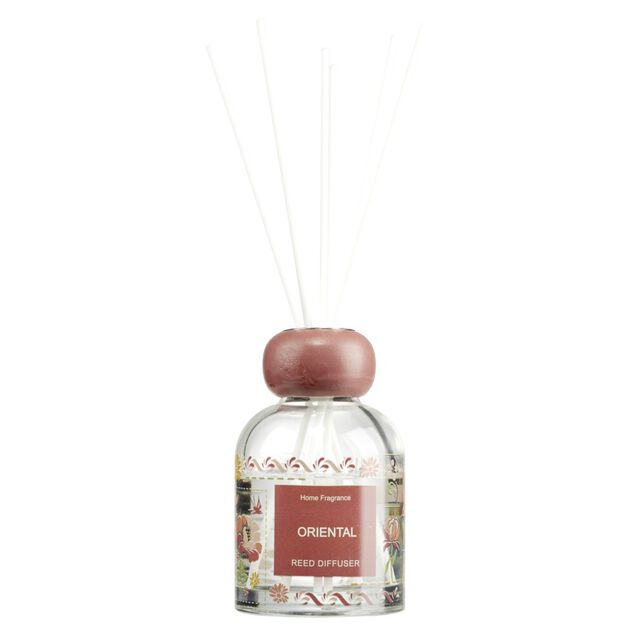 Diffuseur de parfum capillaire 100ml en verre &Oslash;6xH10cm (3 mod&egrave;les)