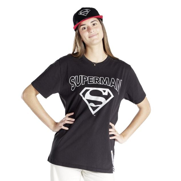 Casquette Superman coton noir et rouge