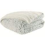 Plaid imitation fourrure décor uni