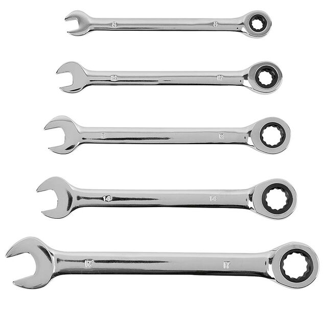 Set clé à cliquet 72 dents x5