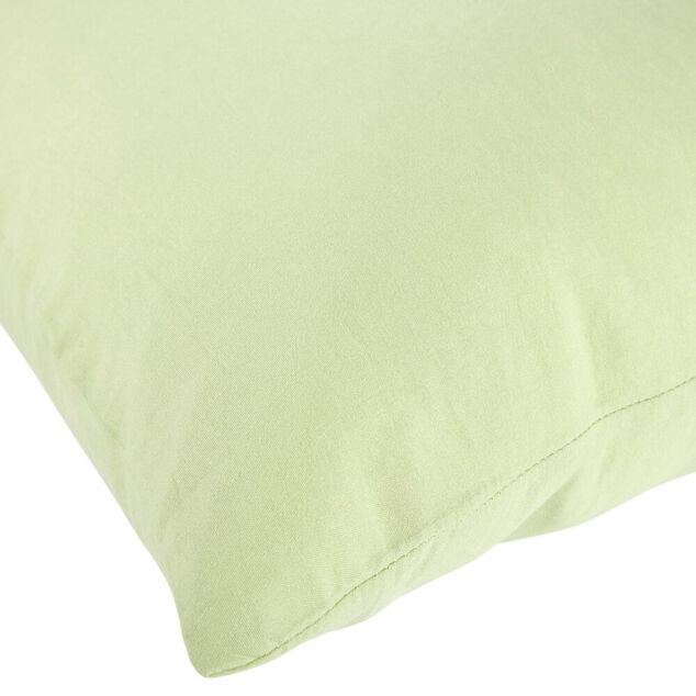 Taie d'oreiller carr&eacute;e 63x63cm polyester uni (3 mod&egrave;les)