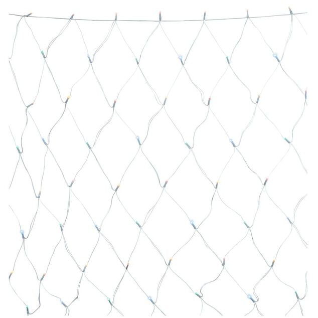 Filet lumineux 100LED multicolore 120x120cm