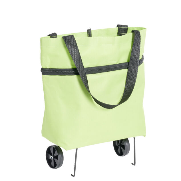 Sac de courses ajustable à roulettes 20L orange ou vert
