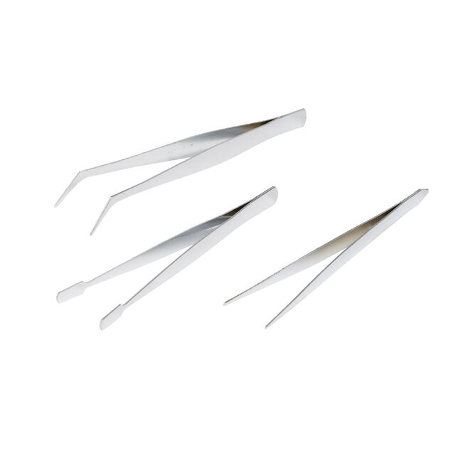 Lot de 3 pinces de pr&eacute;cision en fer