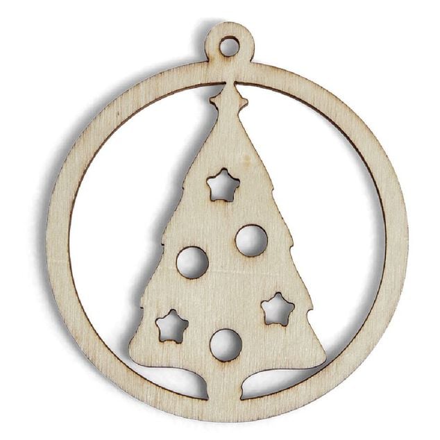 Suspension ronde sapin de No&euml;l &agrave; peindre