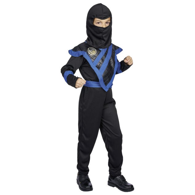 D&eacute;guisement ninja noir et bleu 7/10 ans