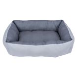 Couchage animal tissu coton gris 60x40xH15cm