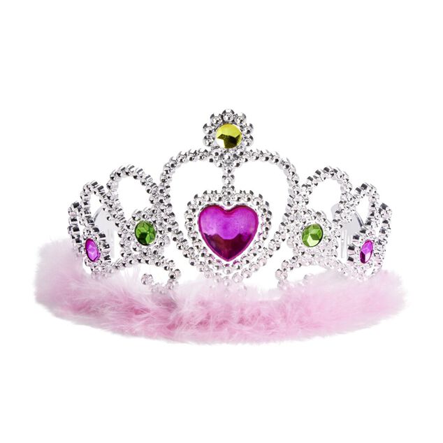 Couronne de princesse fourrure rose
