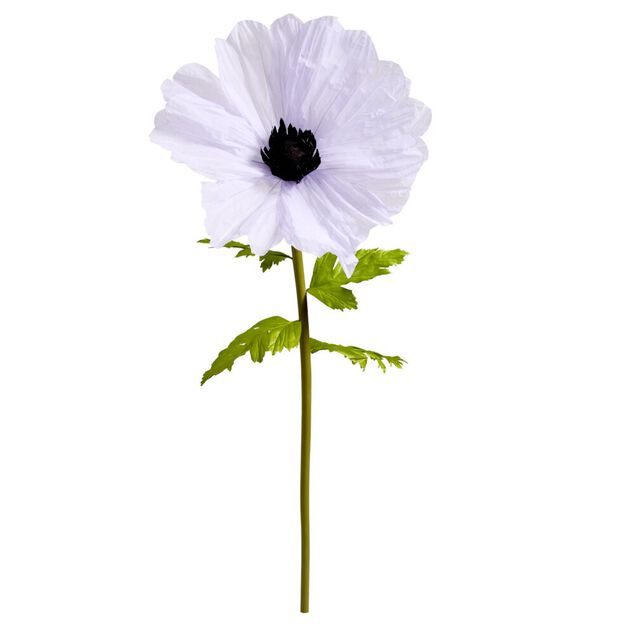 Fleur artificielle pavot bleut&eacute; XXL 1 tige &Oslash;60xH180cm