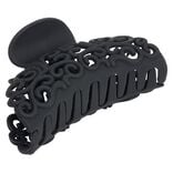 Pince &agrave; cheveux en plastique noir mat
