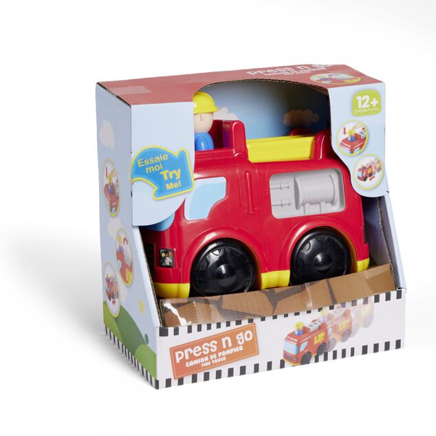 Camion friction police ou pompier 16,4x10,5xH15,4cm - 2 mod&egrave;les