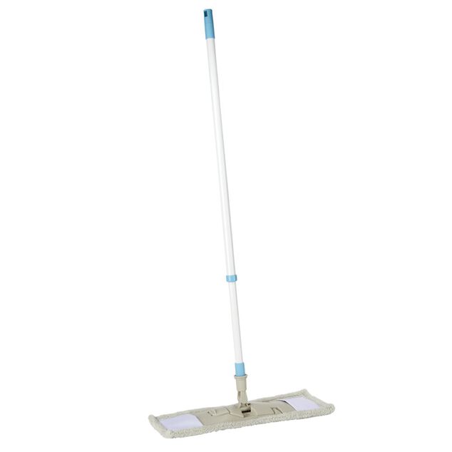 Balai microfibre t&eacute;lescopique beige L130cm